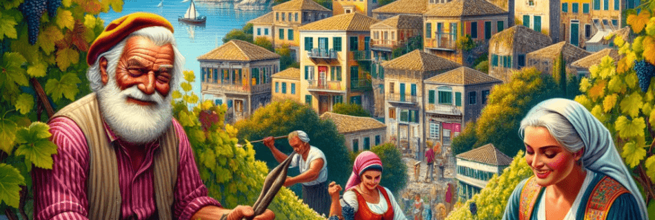 Sinarades village Corfu island