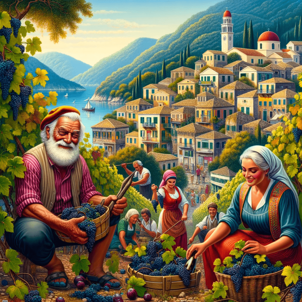 Sinarades village Corfu island