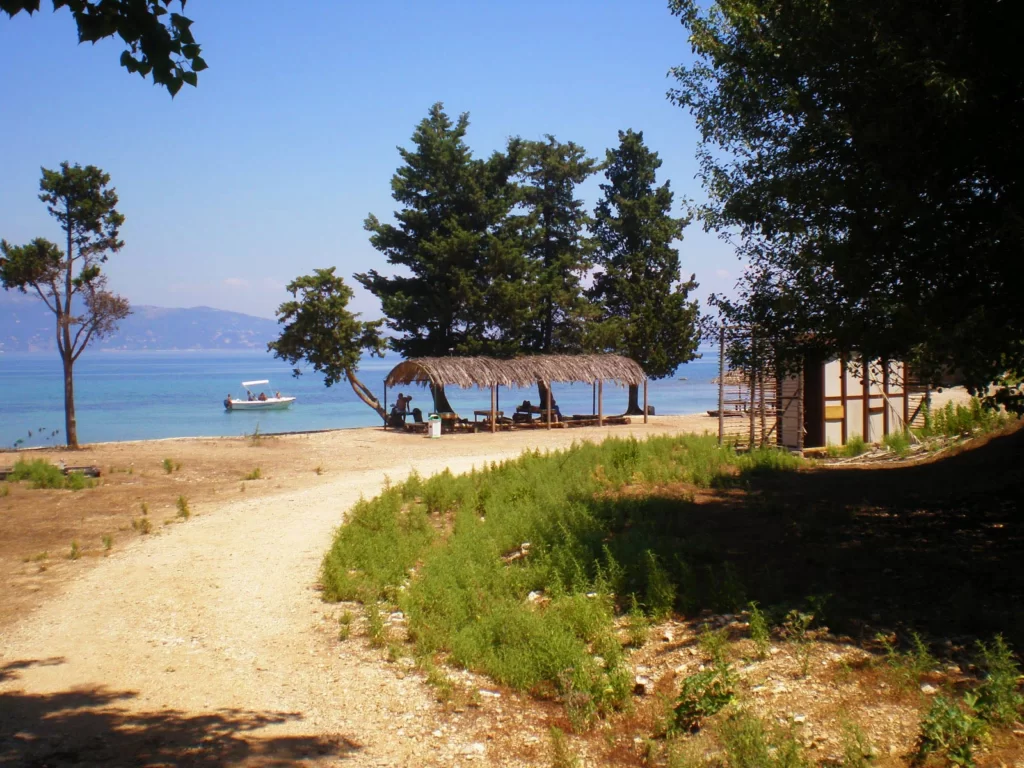 Corfu island corfu town beaches, the best beaches to visit into the heart of Corfu island. Vidos island.