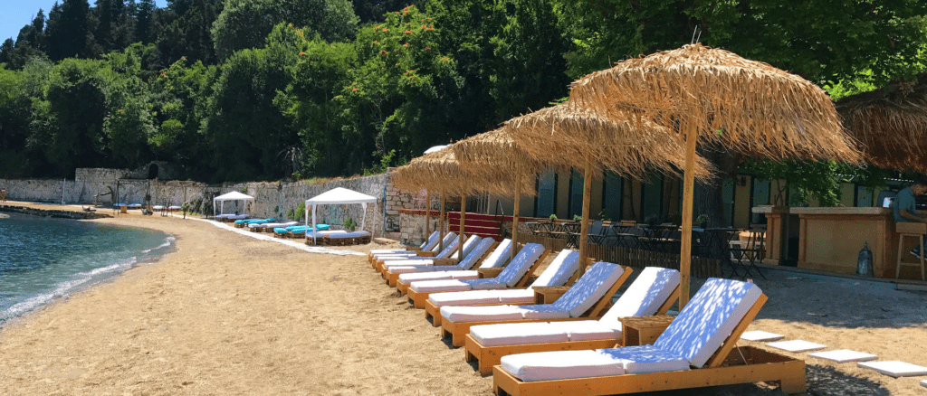 Mon repos beach, Corfu town beaches, Cordu island Greece holidays
