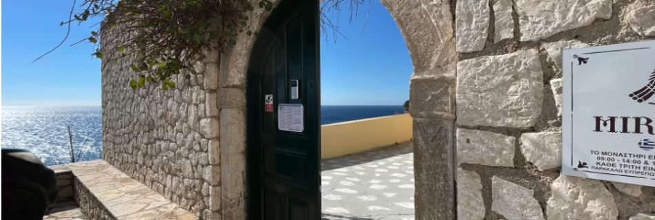 Murtiotissa beach and monastery Corfu island Greece guide