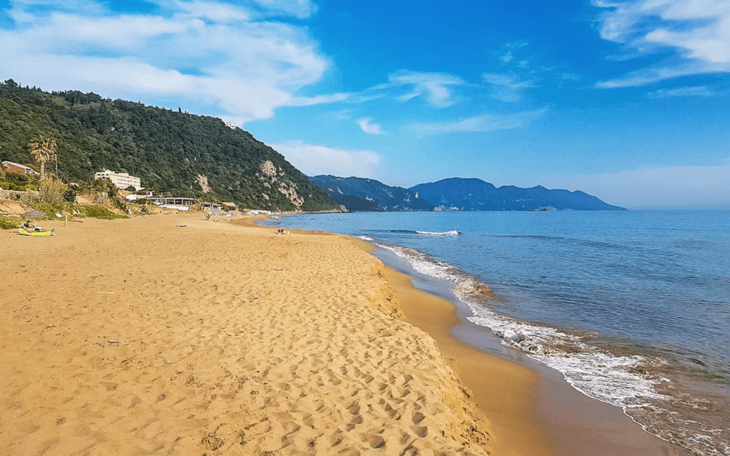 Popular beaches near Corfu Town - Glyfada Beach