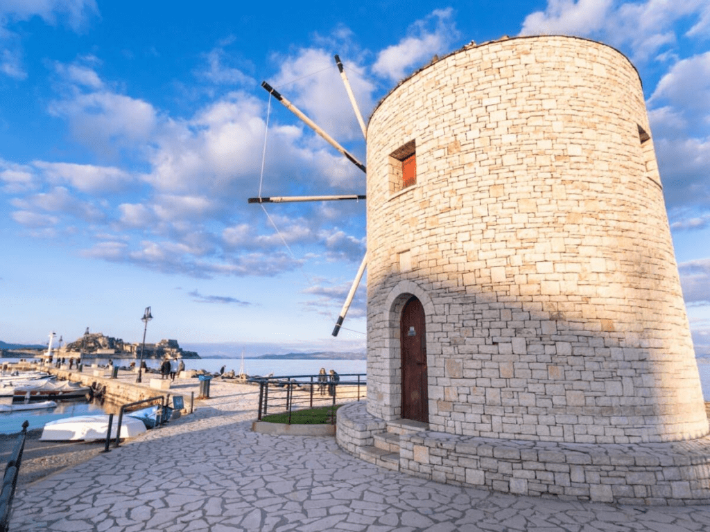 Corfu Town Beaches - Anemomilos Windmill