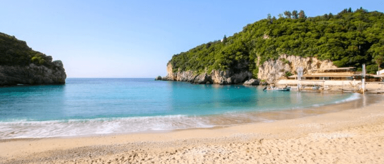 Paleokastrista beach, in Corfu island during the start of the summer in Corfu