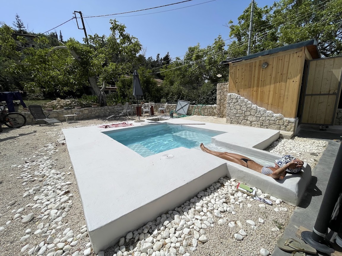 The stunning exterior of Stones Villa with its separate guest house in Corfu
